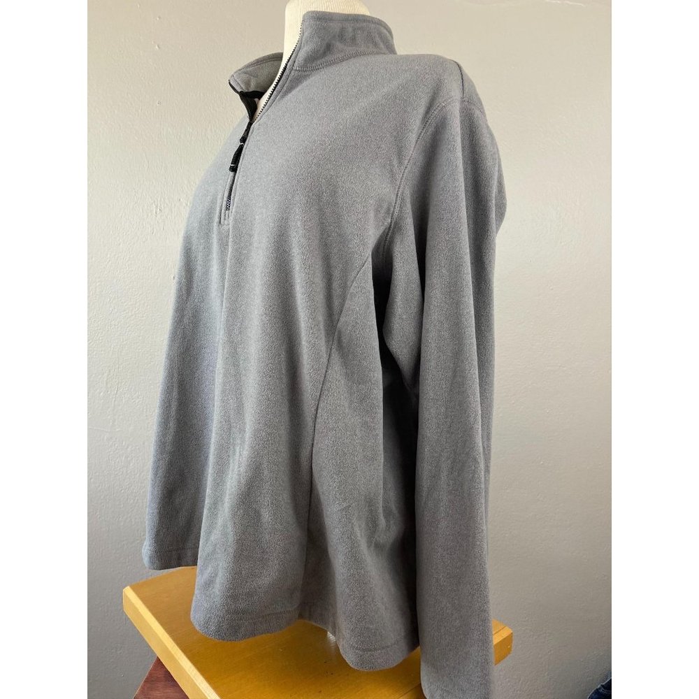 Women's Lands'End XL Fleece Therma Check 1/4 ZIp